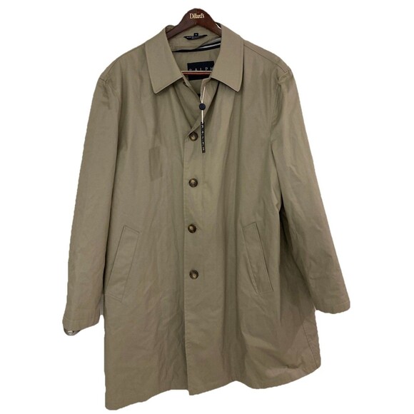Men's VTG Ralph Lauren Overcoat Removable Tartan Plaid Liner Beige Sz 3XL NWT